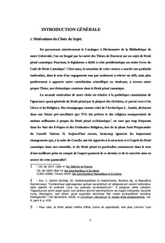 La dynamique du principe de l'imputabilité dans le droit pénal canonique