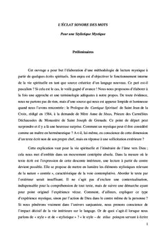 "L'éclat sonore des mots"