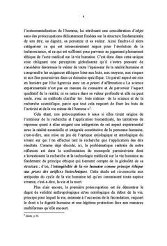 L'impératif de l'intangibilité de la vie humaine