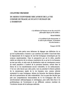 L'impératif de l'intangibilité de la vie humaine