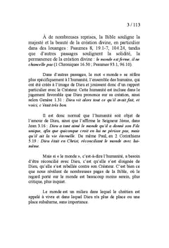 Le chrétien et le Monde