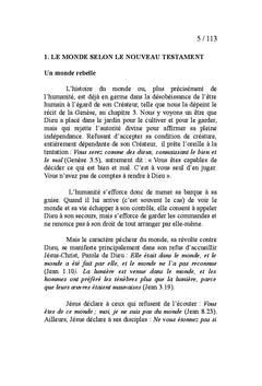 Le chrétien et le Monde