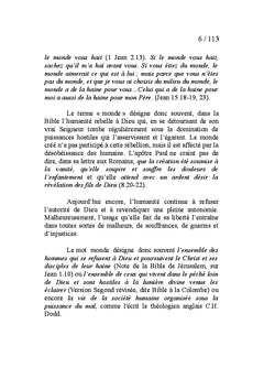 Le chrétien et le Monde