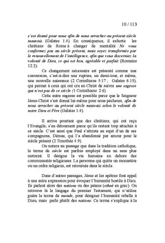 Le chrétien et le Monde