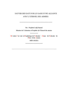 Ministre de l'Adoration et Prophète de l'Éternel des armées (MIPA-MAEA)