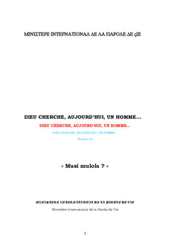 Dieu cherche, aujourd'hui, un Homme (Volume II)