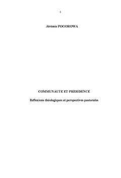 Communaute et presidence