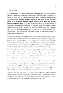 Les réponses, langages, caractéristiques et les méthodes divines