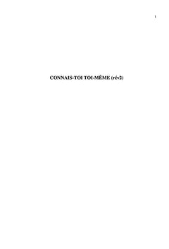 Connais-toi toi-même