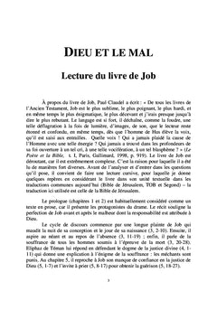 Dieu et le mal