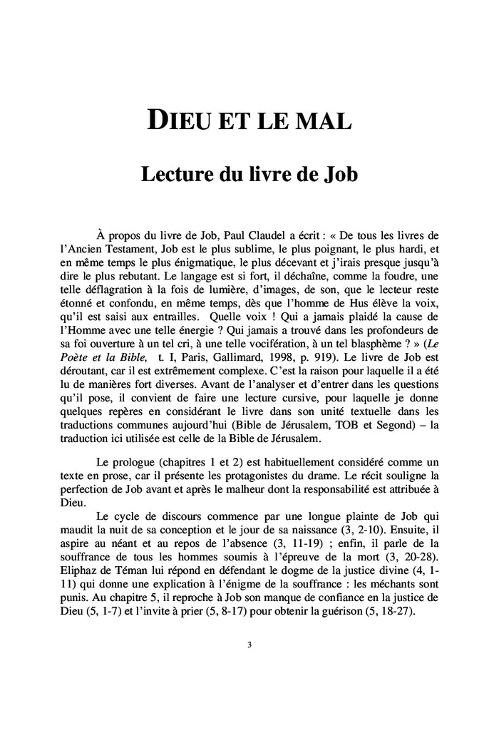 Dieu et le mal