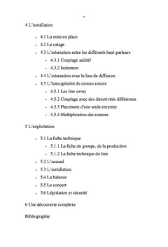 De la Sonorisation