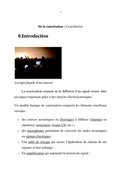 De la Sonorisation