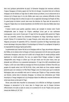 La vie liturgique au Togo, de la fin du XIXe siècle à la mise en oeuvre du concile Vatican II