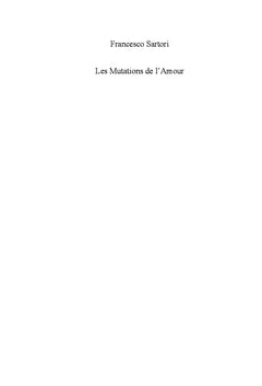 Les Mutations de l'Amour