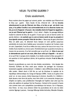 Veux-tu être guéri?