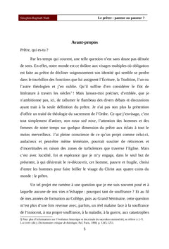 Le prêtre: pasteur ou passeur?