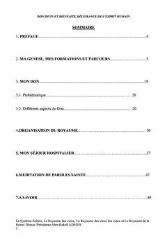 Don Divin et Bienfaits, Délivrance de l'Esprit Humain