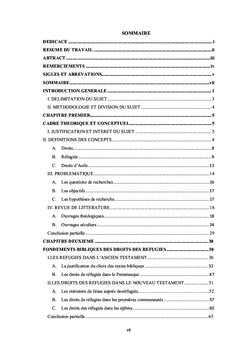 La Bible comme fondement des droits des réfugiés