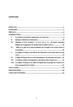 Les nouveaux défis de l'Église en Afrique