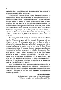 CLEFS POUR L'HARMONIE DANS LA MUSIQUE