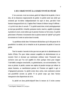 PhEnomEnologie du pEchE et perspectives du salut