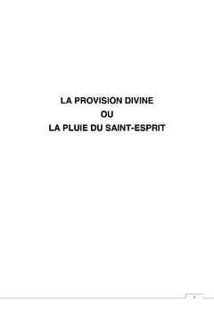 La Provision Divine