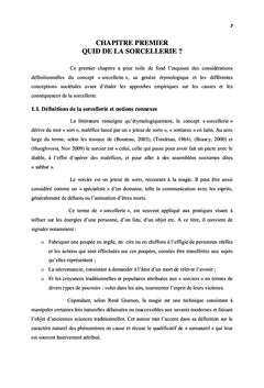 Sens et Contre Sens de la Sorcellerie