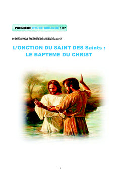 L'onction du Saint des Saints