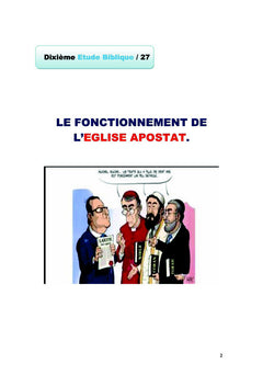 Le fonctionnement de l'église apostate