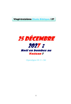 25 décembre 2027 : Noël en bombes au Vatican !