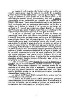 Guerre et paix dans la pensée profane et chrétienne