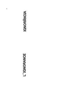 L'IGNORANCE (Français-Portugais)