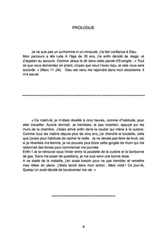 De l'enfer de l'alcool A la joie de l'abstinence