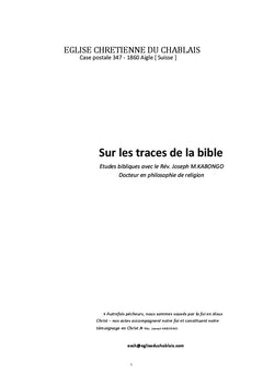 Sur les traces de la bible