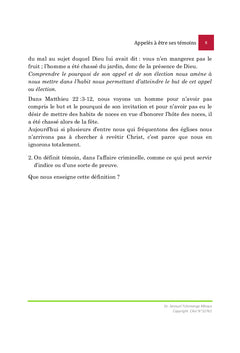 Appelés à être ses témoins