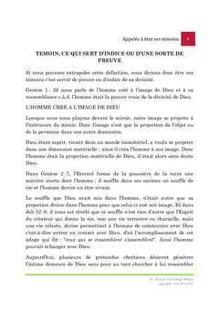 Appelés à être ses témoins