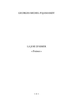 La joie d'aimer