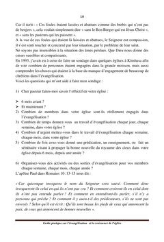 Guide pratique sur l'évangelisation et la croissance de l'église