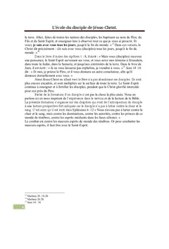L'école du disciple de Jésus-Christ