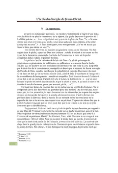 L'école du disciple de Jésus-Christ