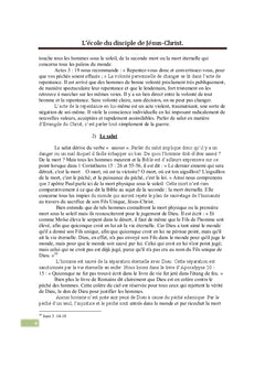 L'école du disciple de Jésus-Christ