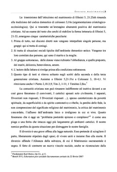 Salvare e onorare il matrimonio sacramentale