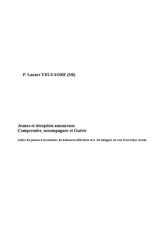 Jeunes et déception amoureuse