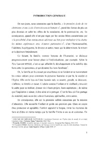 Famille"l'Eglise domestique":