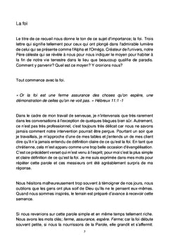 Tout commence avec la foi