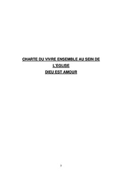 Charte du vivre ensemble au sein de l église