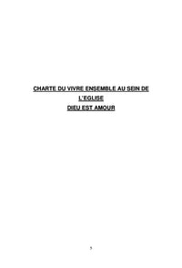 Charte du vivre ensemble au sein de l église