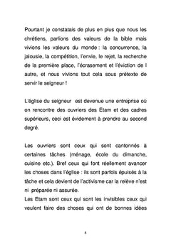 Charte du vivre ensemble au sein de l église