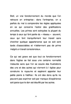 Charte du vivre ensemble au sein de l église